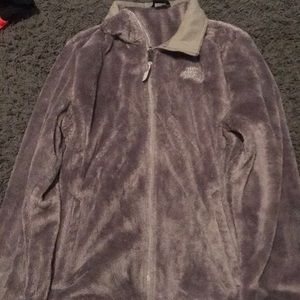 Grey north face jacket.